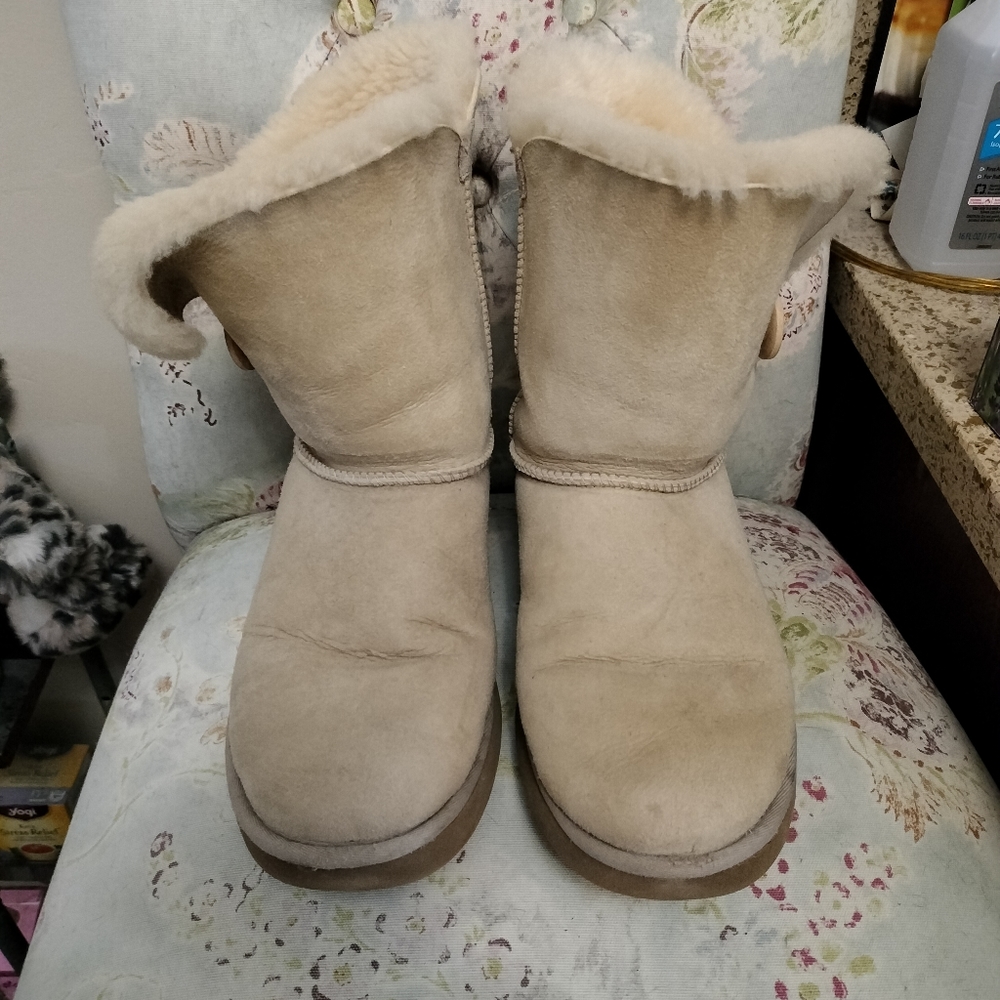 Ugg Bailey Button Sand Colored Boots